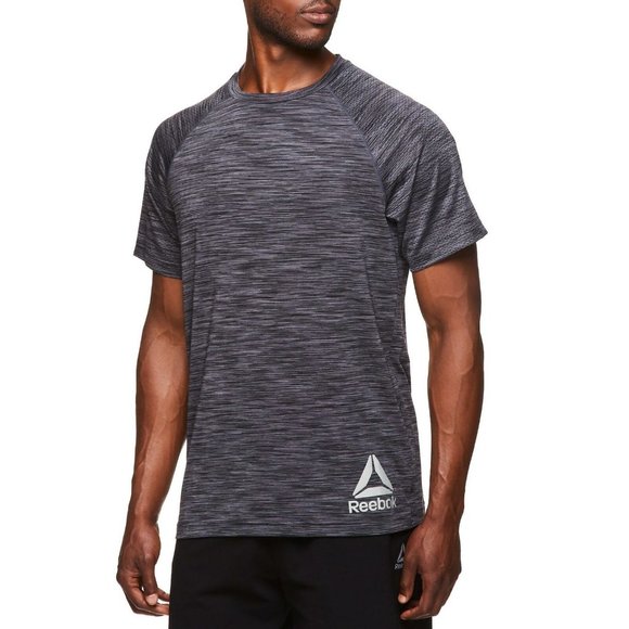Reebok Other - Reebok Men's Active Short Sleeve Tee with Mesh Sleeves Black Heather Medium